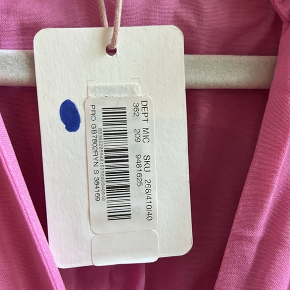 GB Pink Tab Sleeve Wrap Mini Dress NWT Size small - Picture 3 of 9